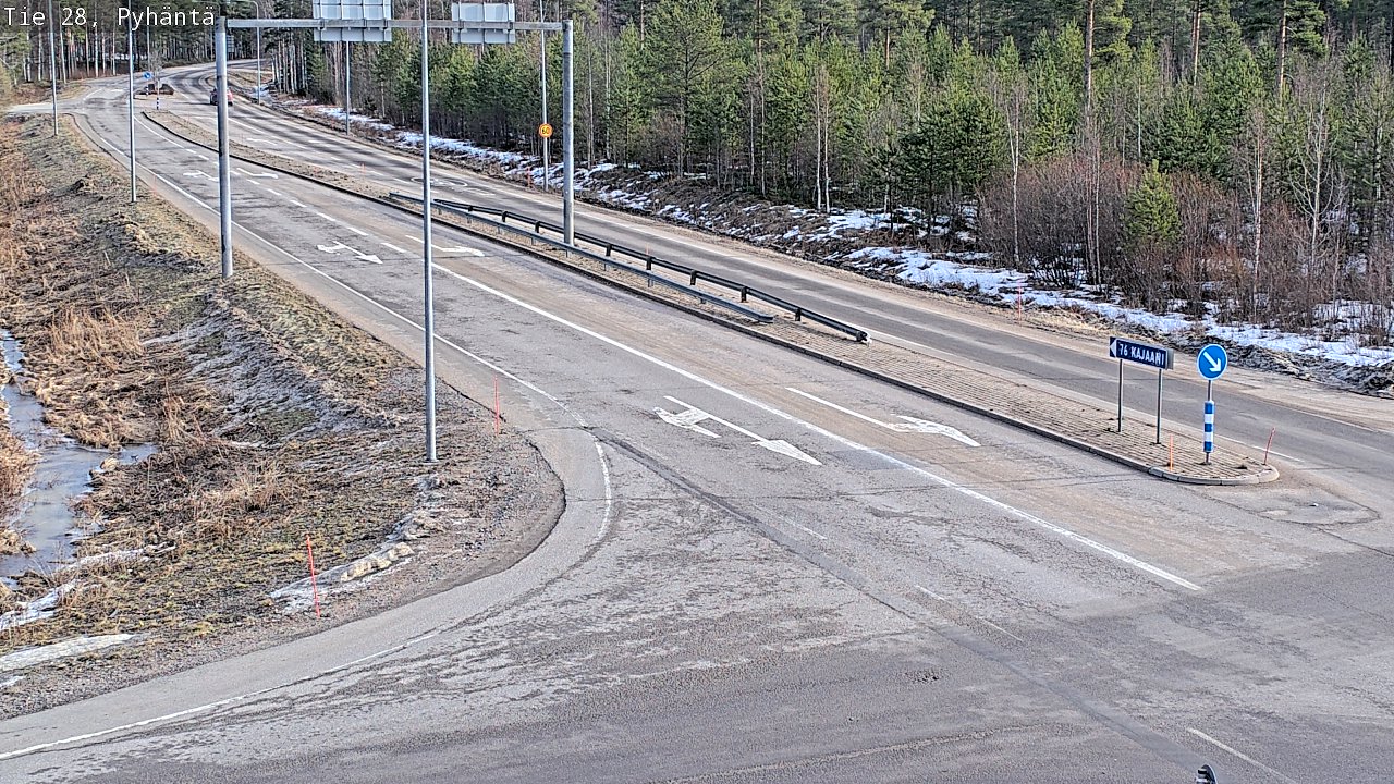 Weather Camera Image Road 28 Pyhäntä, Pyhäntä, Pohjois-Pohjanmaa
