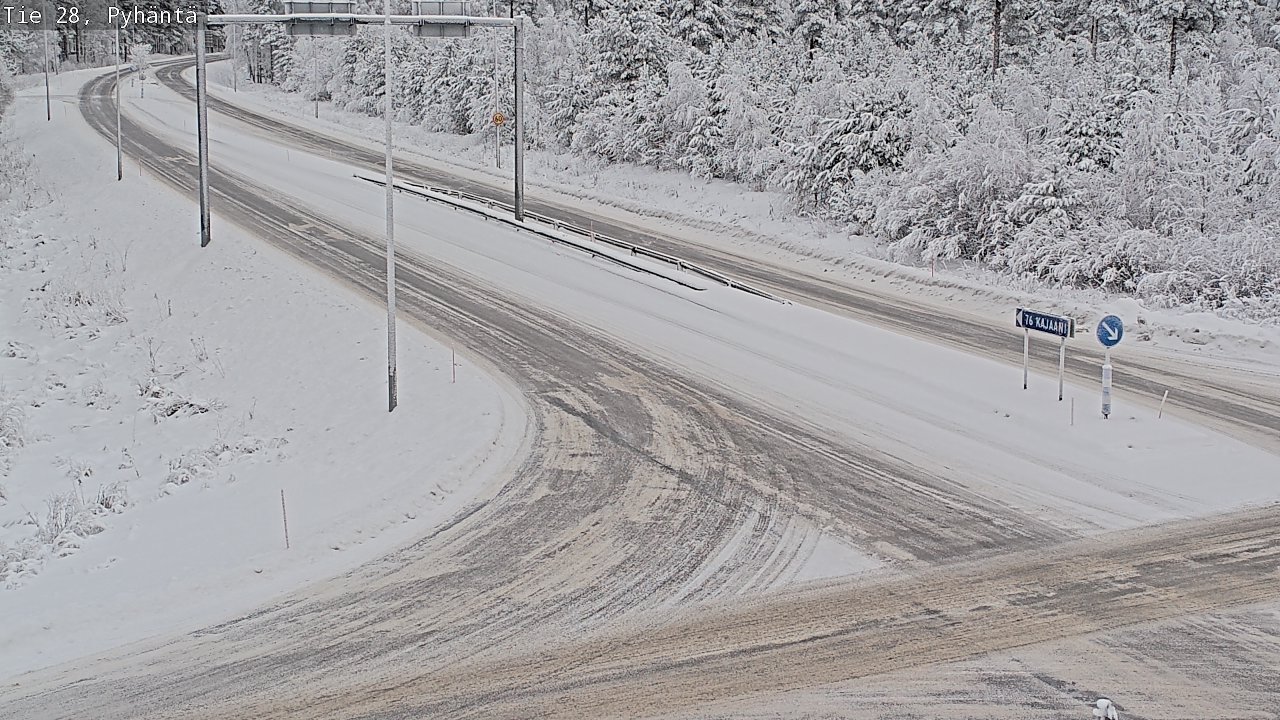 Weather Camera Image Road 28 Pyhäntä, Pyhäntä, Pohjois-Pohjanmaa