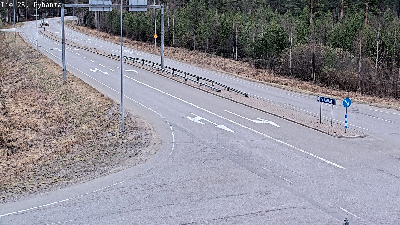 Weather Camera Image Väg 28 Pyhäntä, Pyhäntä, Pohjois-Pohjanmaa