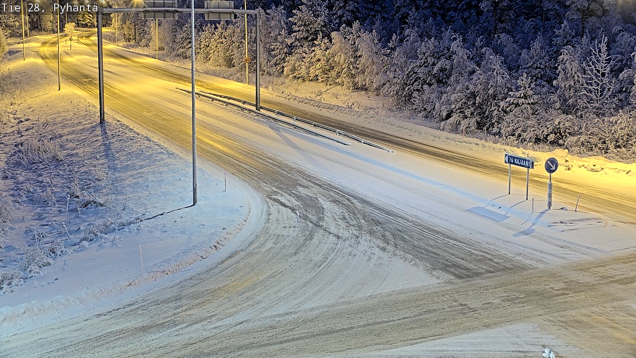 Weather Camera Image Road 28 Pyhäntä, Pyhäntä, Pohjois-Pohjanmaa