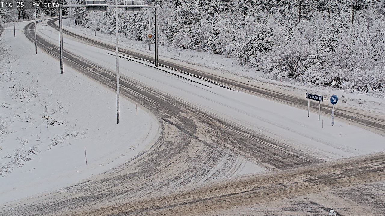 Weather Camera Image Road 28 Pyhäntä, Pyhäntä, Pohjois-Pohjanmaa