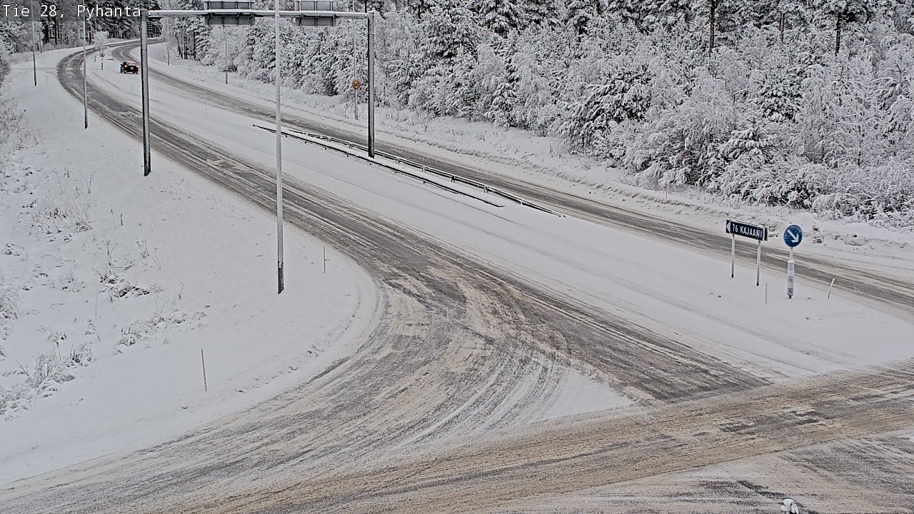 Weather Camera Image Road 28 Pyhäntä, Pyhäntä, Pohjois-Pohjanmaa