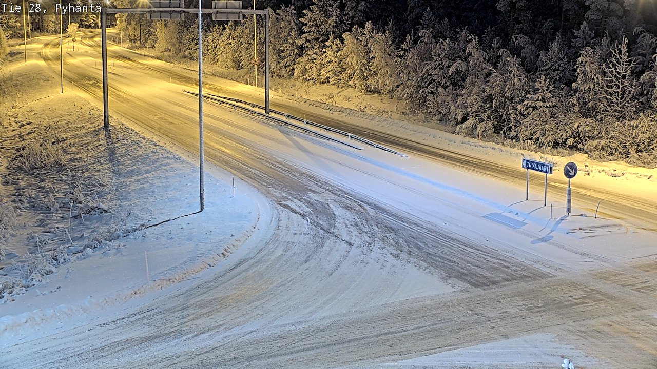 Weather Camera Image Road 28 Pyhäntä, Pyhäntä, Pohjois-Pohjanmaa