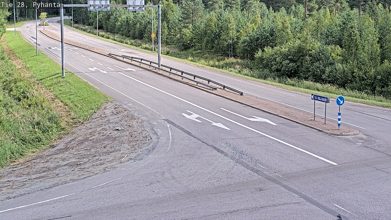 Kelikamerat Kuva Tie 28 Pyhäntä, Pyhäntä, Pohjois-Pohjanmaa