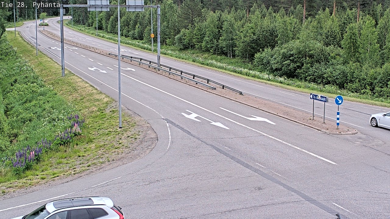 Weather Camera Image Väg 28 Pyhäntä, Pyhäntä, Pohjois-Pohjanmaa