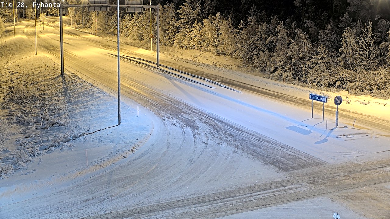 Weather Camera Image Road 28 Pyhäntä, Pyhäntä, Pohjois-Pohjanmaa