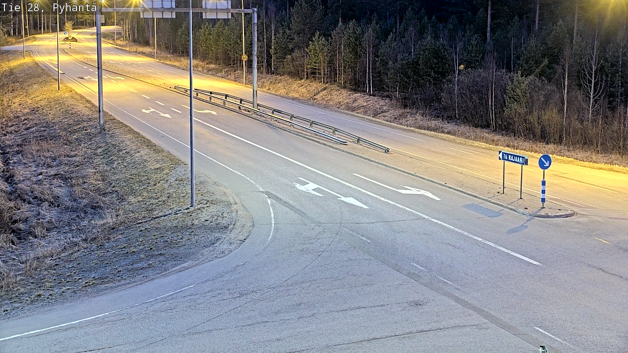 Weather Camera Image Väg 28 Pyhäntä, Pyhäntä, Pohjois-Pohjanmaa