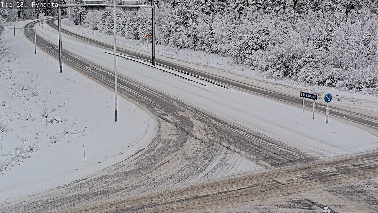 Weather Camera Image Road 28 Pyhäntä, Pyhäntä, Pohjois-Pohjanmaa