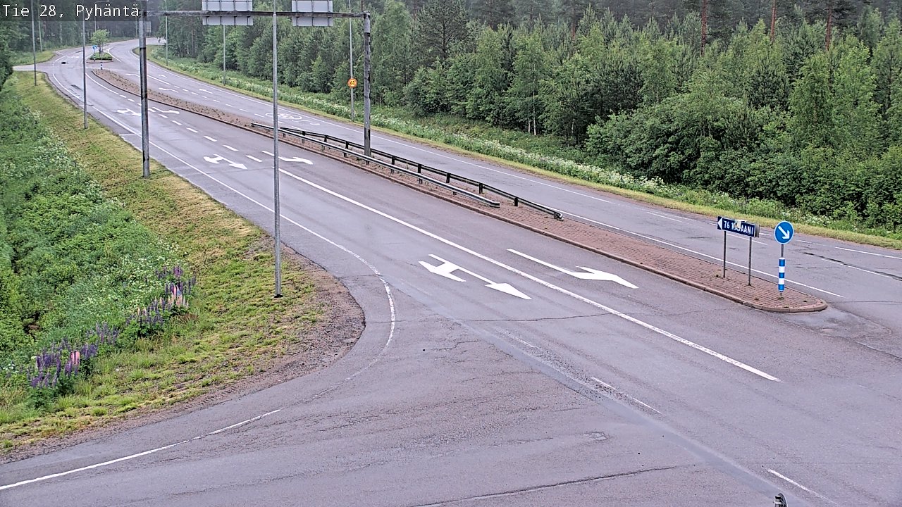 Kelikamerat Kuva Tie 28 Pyhäntä, Pyhäntä, Pohjois-Pohjanmaa