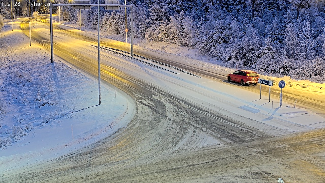 Weather Camera Image Road 28 Pyhäntä, Pyhäntä, Pohjois-Pohjanmaa