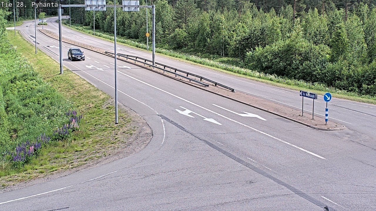 Weather Camera Image Väg 28 Pyhäntä, Pyhäntä, Pohjois-Pohjanmaa