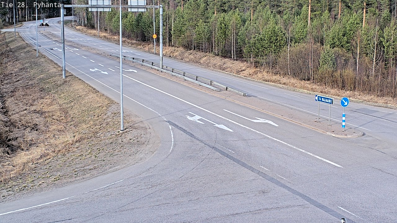Kelikamerat Kuva Tie 28 Pyhäntä, Pyhäntä, Pohjois-Pohjanmaa