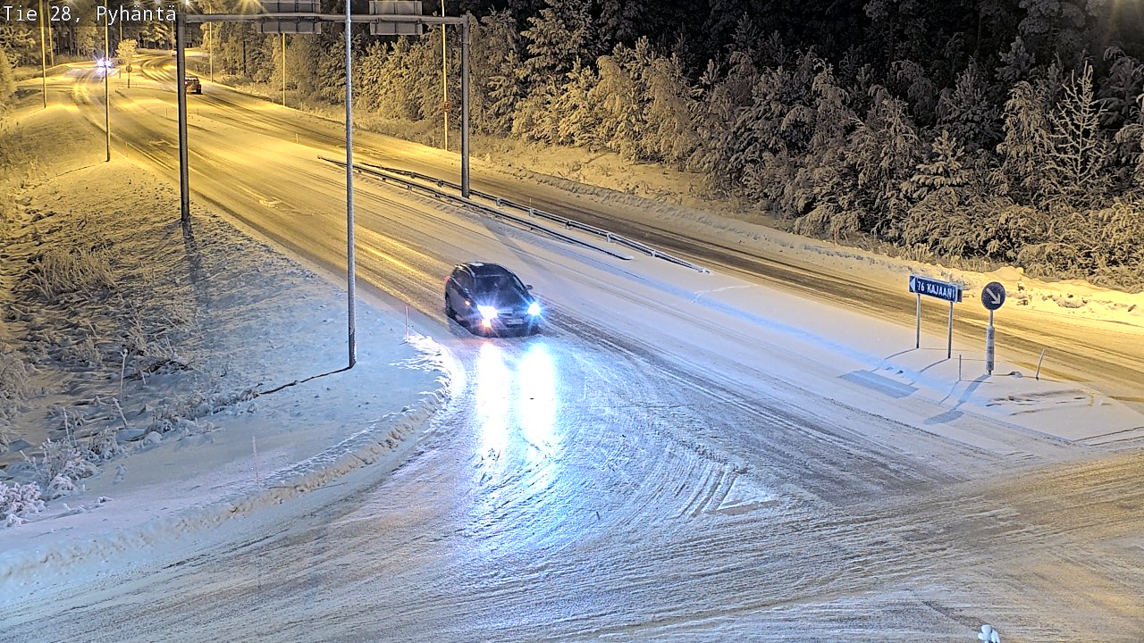 Weather Camera Image Road 28 Pyhäntä, Pyhäntä, Pohjois-Pohjanmaa
