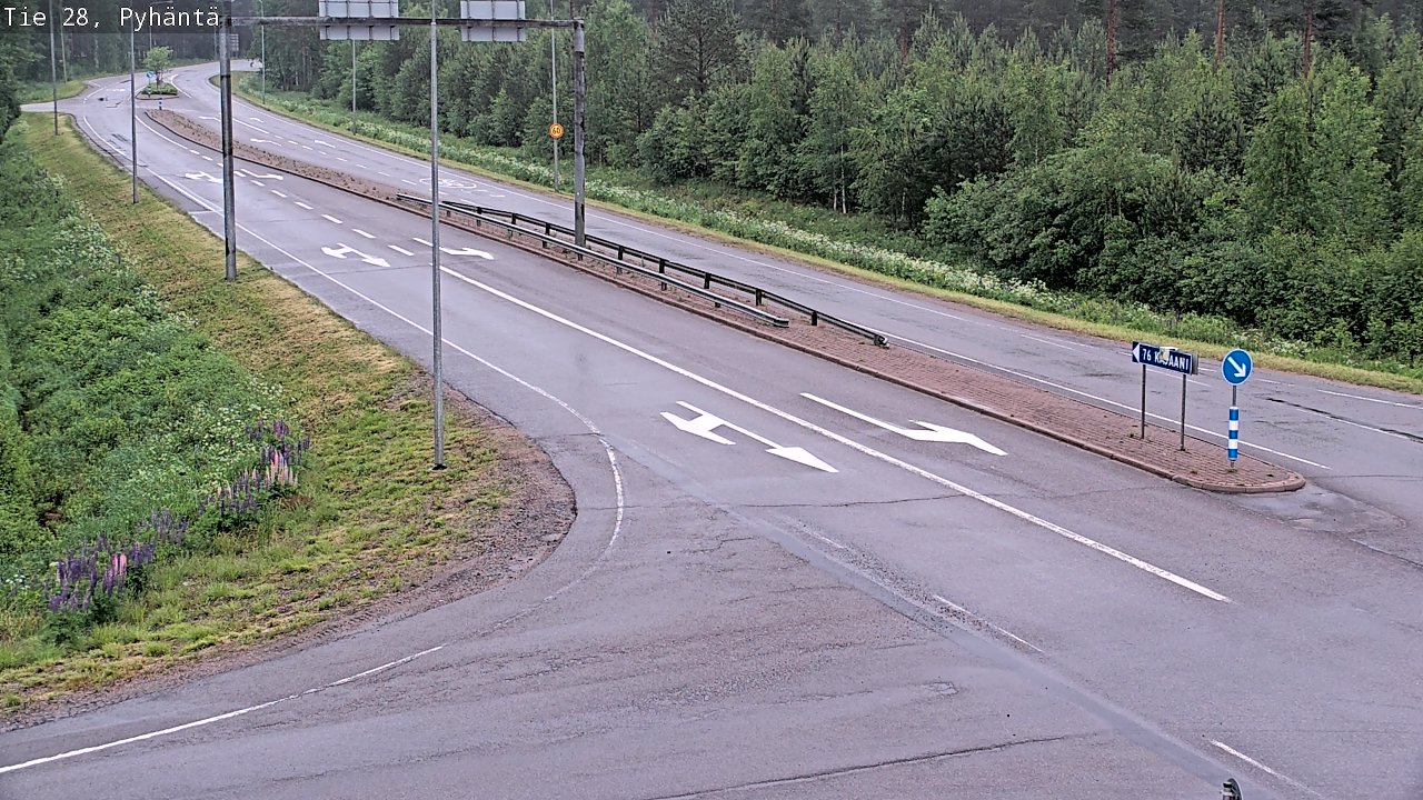 Kelikamerat Kuva Tie 28 Pyhäntä, Pyhäntä, Pohjois-Pohjanmaa