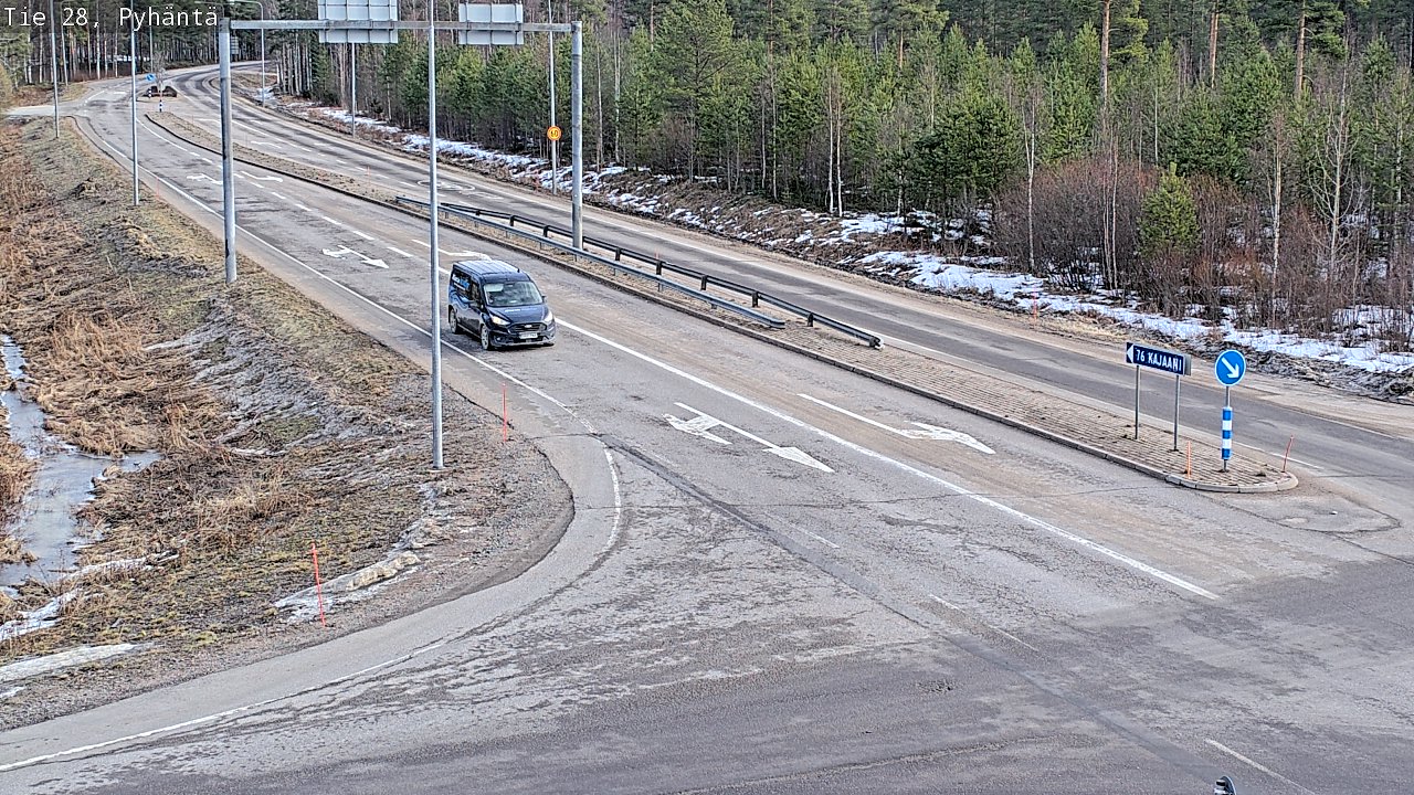 Weather Camera Image Road 28 Pyhäntä, Pyhäntä, Pohjois-Pohjanmaa