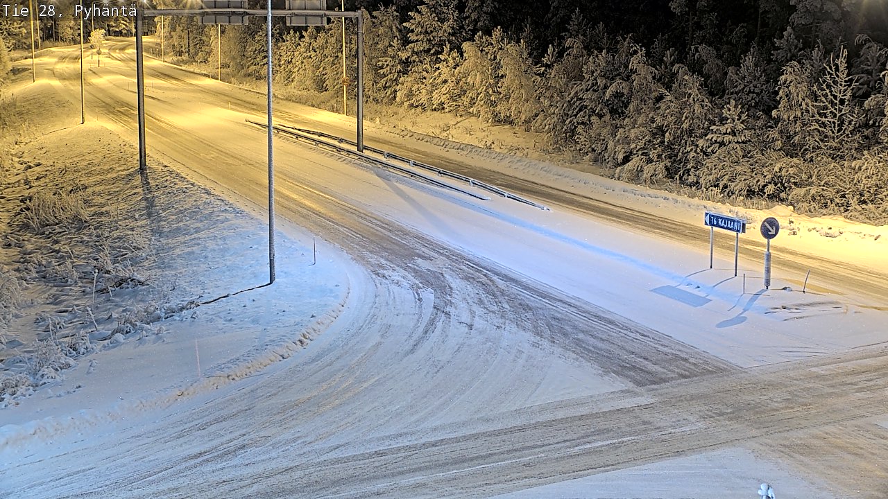 Weather Camera Image Road 28 Pyhäntä, Pyhäntä, Pohjois-Pohjanmaa