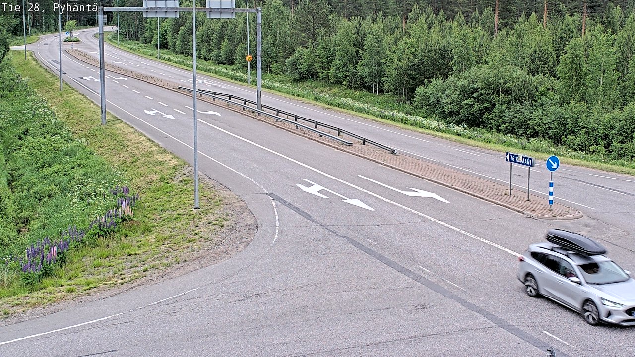 Weather Camera Image Väg 28 Pyhäntä, Pyhäntä, Pohjois-Pohjanmaa