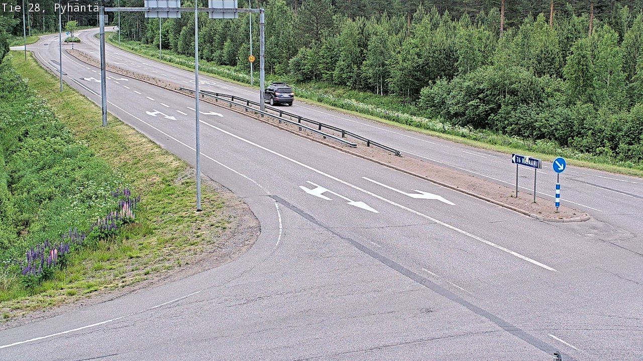Weather Camera Image Väg 28 Pyhäntä, Pyhäntä, Pohjois-Pohjanmaa