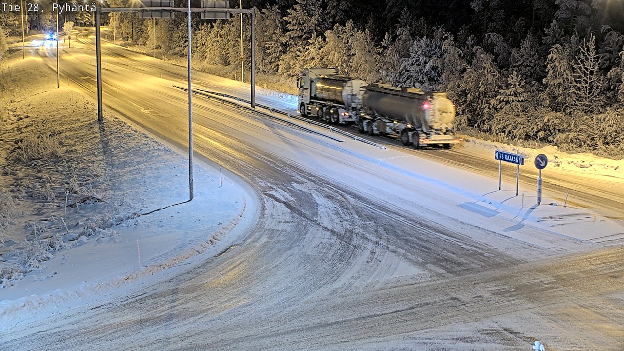 Weather Camera Image Road 28 Pyhäntä, Pyhäntä, Pohjois-Pohjanmaa