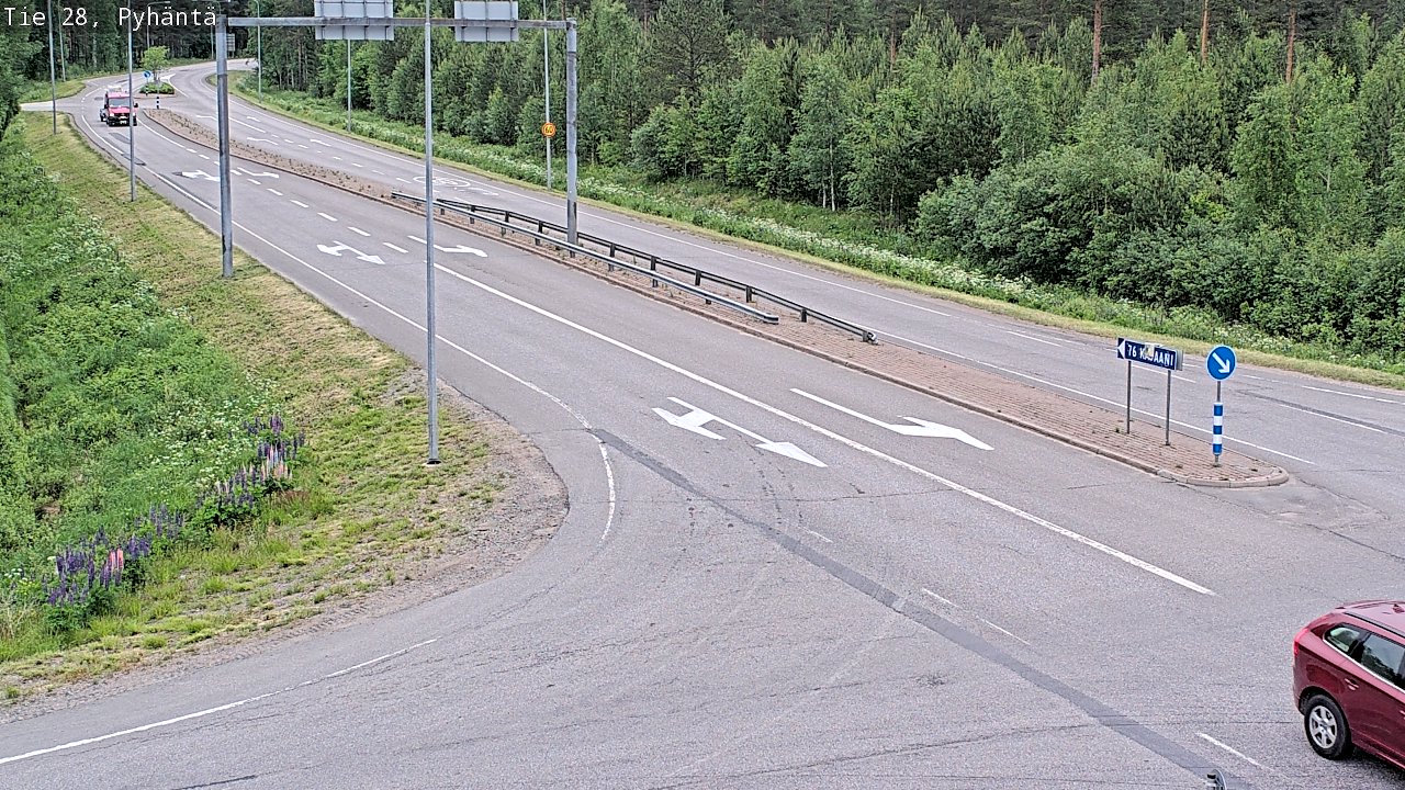 Kelikamerat Kuva Tie 28 Pyhäntä, Pyhäntä, Pohjois-Pohjanmaa