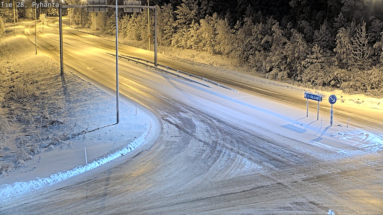 Weather Camera Image Road 28 Pyhäntä, Pyhäntä, Pohjois-Pohjanmaa