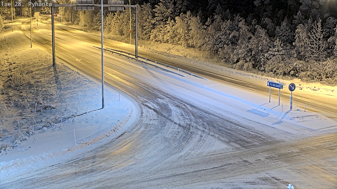 Weather Camera Image Road 28 Pyhäntä, Pyhäntä, Pohjois-Pohjanmaa