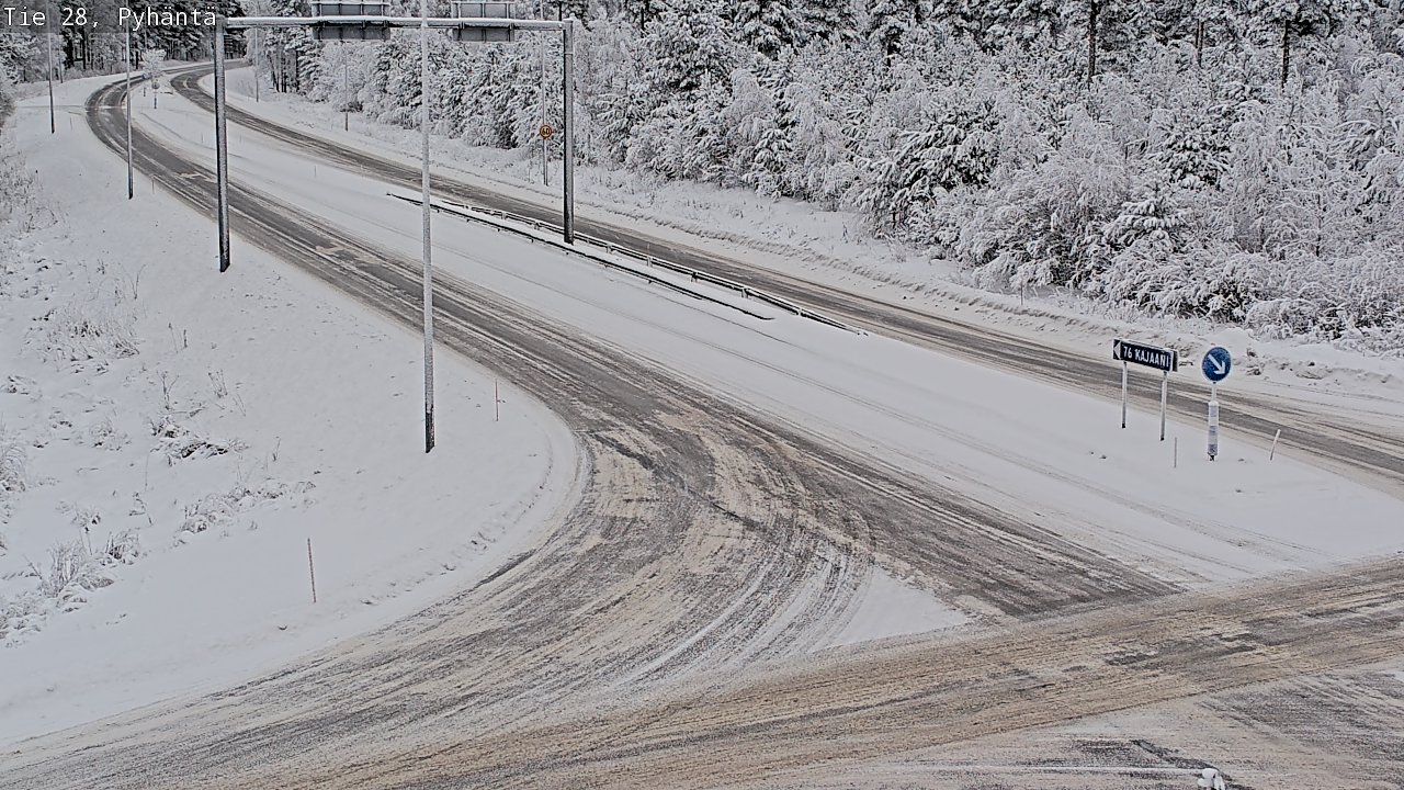 Weather Camera Image Road 28 Pyhäntä, Pyhäntä, Pohjois-Pohjanmaa