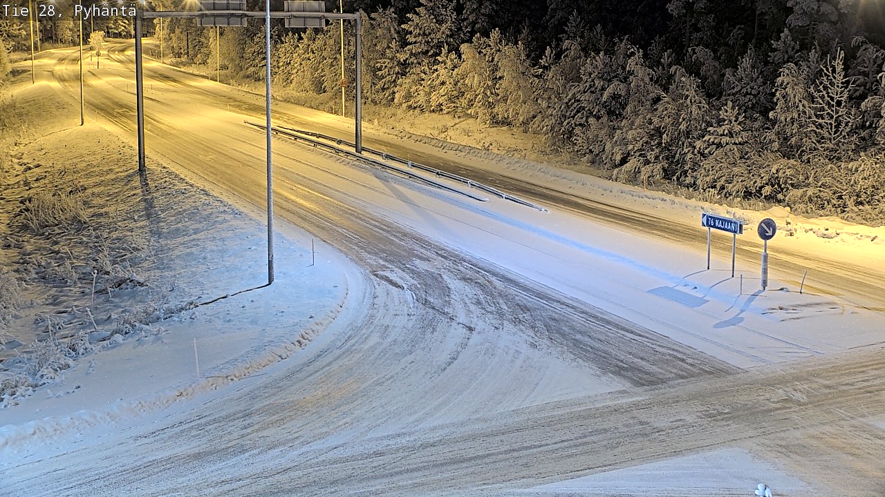 Weather Camera Image Road 28 Pyhäntä, Pyhäntä, Pohjois-Pohjanmaa