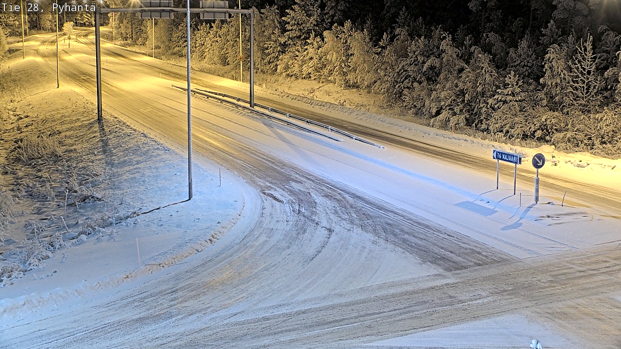 Weather Camera Image Road 28 Pyhäntä, Pyhäntä, Pohjois-Pohjanmaa