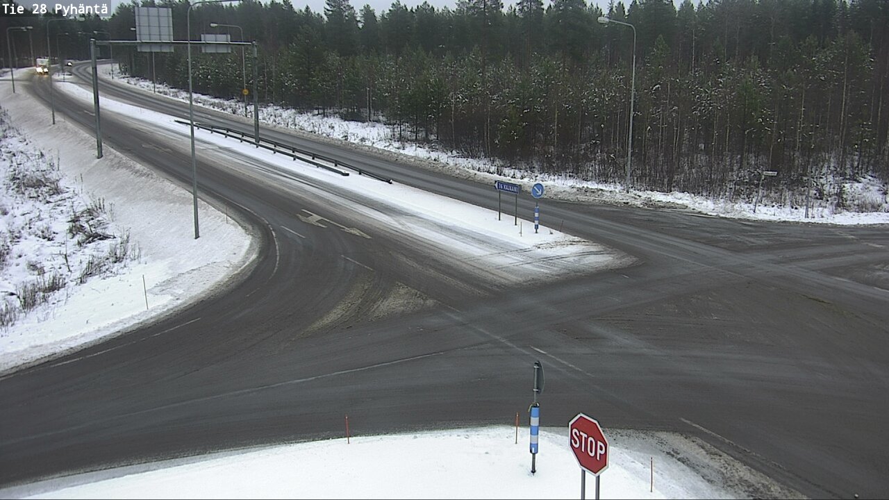 Weather Camera Image Väg 28 Pyhäntä, Pyhäntä, Pohjois-Pohjanmaa