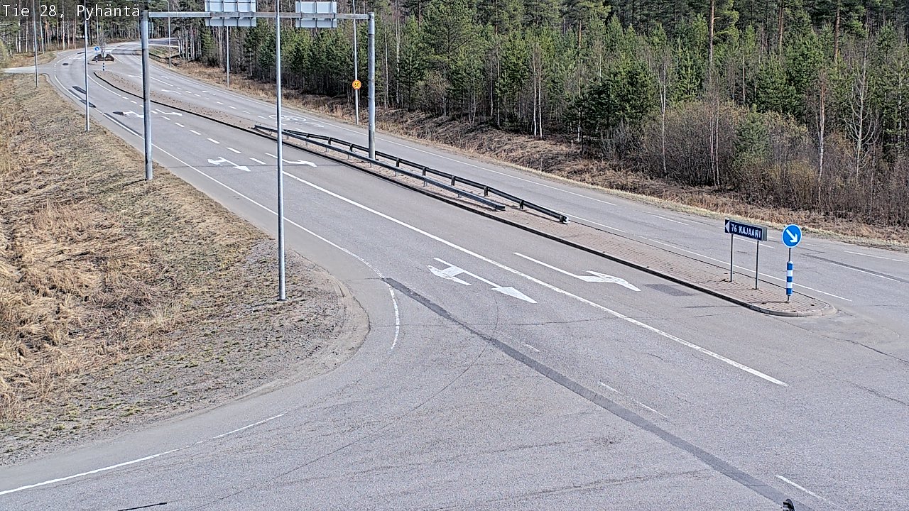 Weather Camera Image Road 28 Pyhäntä, Pyhäntä, Pohjois-Pohjanmaa