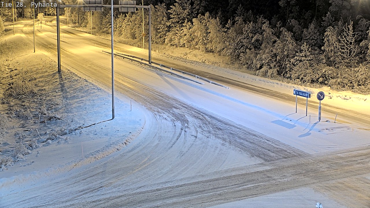 Weather Camera Image Road 28 Pyhäntä, Pyhäntä, Pohjois-Pohjanmaa