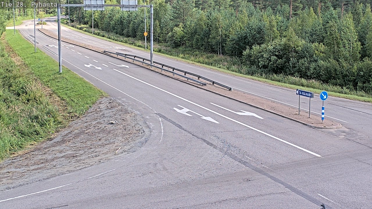 Kelikamerat Kuva Tie 28 Pyhäntä, Pyhäntä, Pohjois-Pohjanmaa