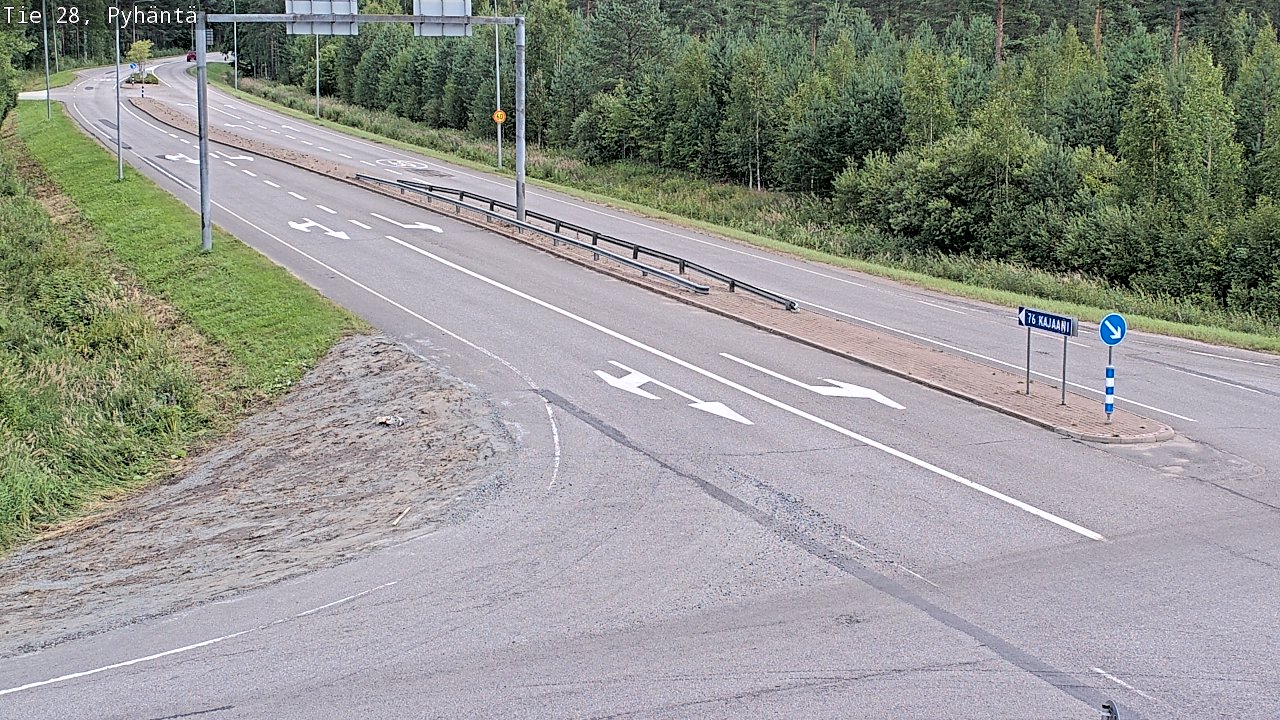 Kelikamerat Kuva Tie 28 Pyhäntä, Pyhäntä, Pohjois-Pohjanmaa