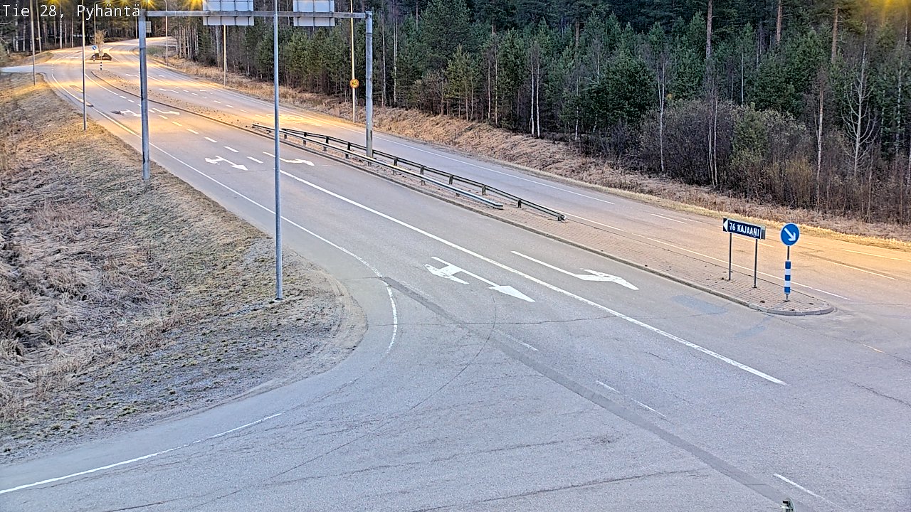 Weather Camera Image Väg 28 Pyhäntä, Pyhäntä, Pohjois-Pohjanmaa
