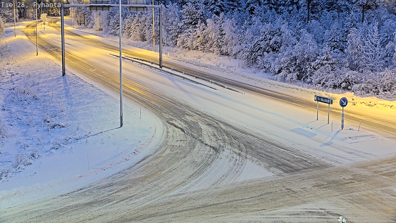 Weather Camera Image Road 28 Pyhäntä, Pyhäntä, Pohjois-Pohjanmaa