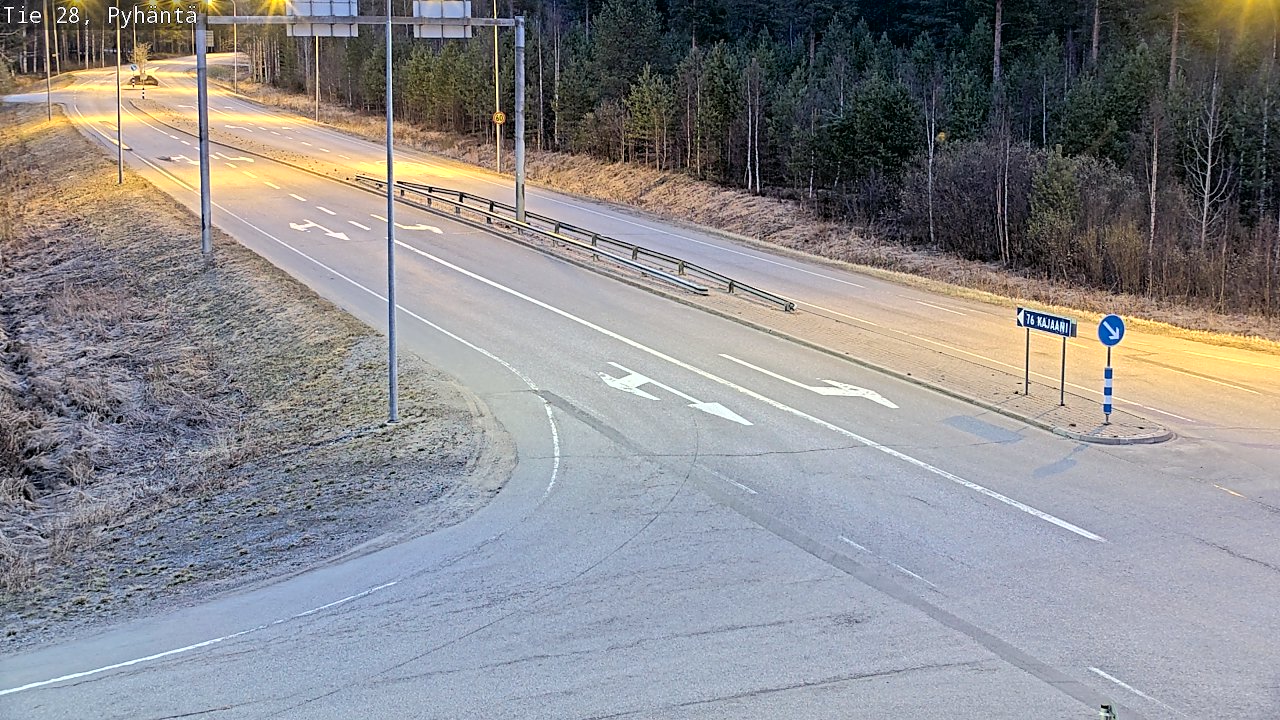 Weather Camera Image Väg 28 Pyhäntä, Pyhäntä, Pohjois-Pohjanmaa