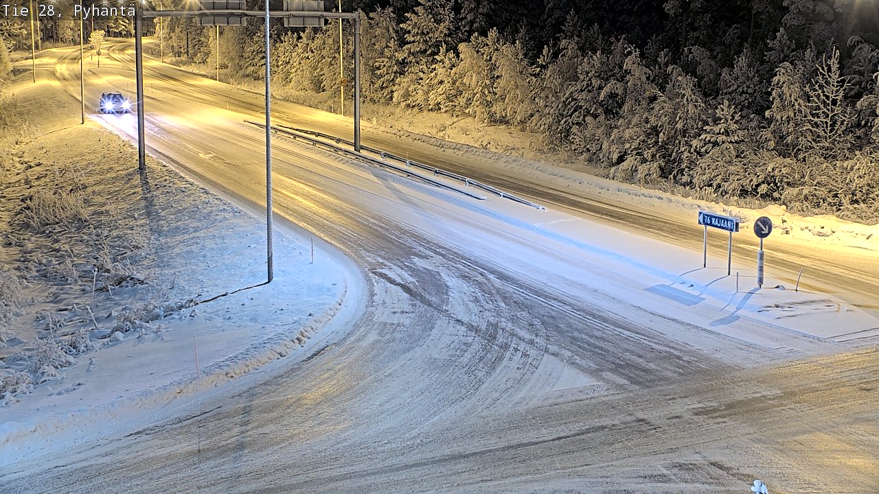 Weather Camera Image Road 28 Pyhäntä, Pyhäntä, Pohjois-Pohjanmaa
