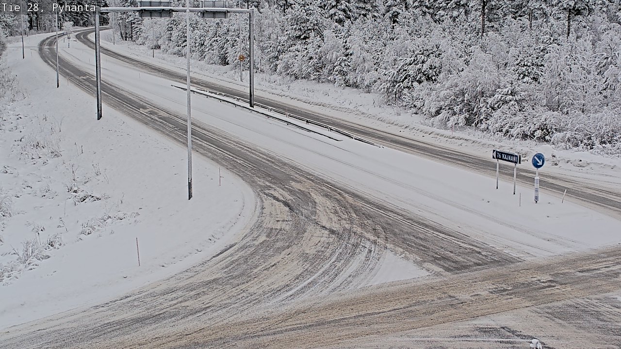 Weather Camera Image Road 28 Pyhäntä, Pyhäntä, Pohjois-Pohjanmaa