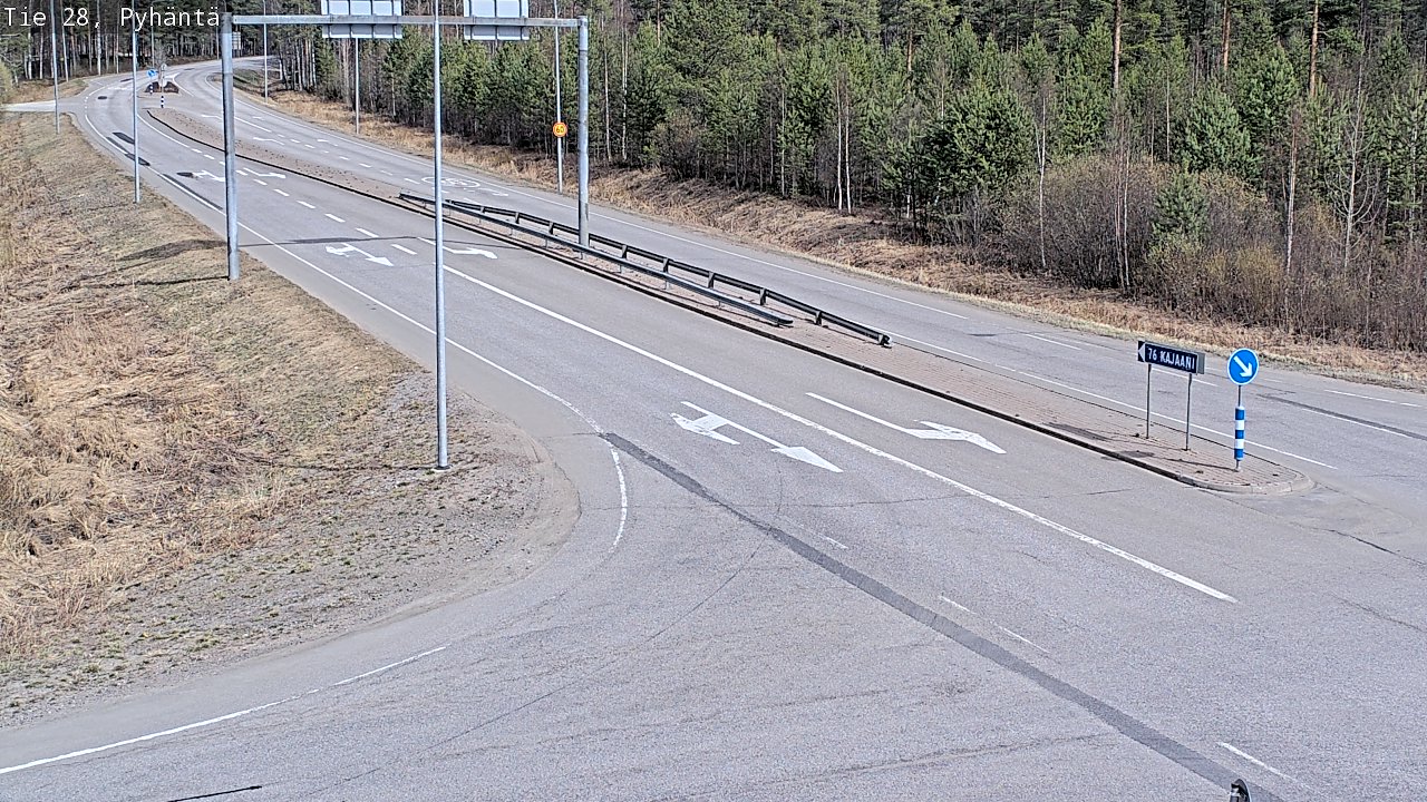 Weather Camera Image Road 28 Pyhäntä, Pyhäntä, Pohjois-Pohjanmaa