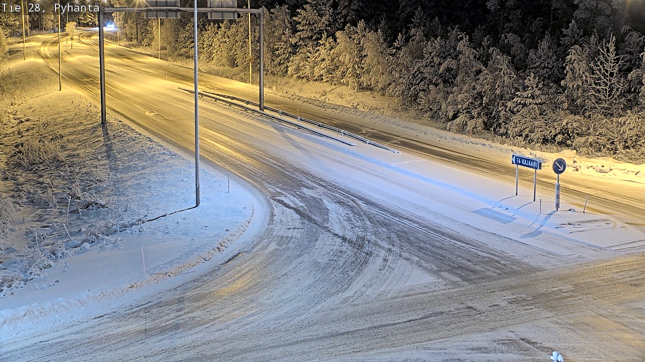 Weather Camera Image Road 28 Pyhäntä, Pyhäntä, Pohjois-Pohjanmaa