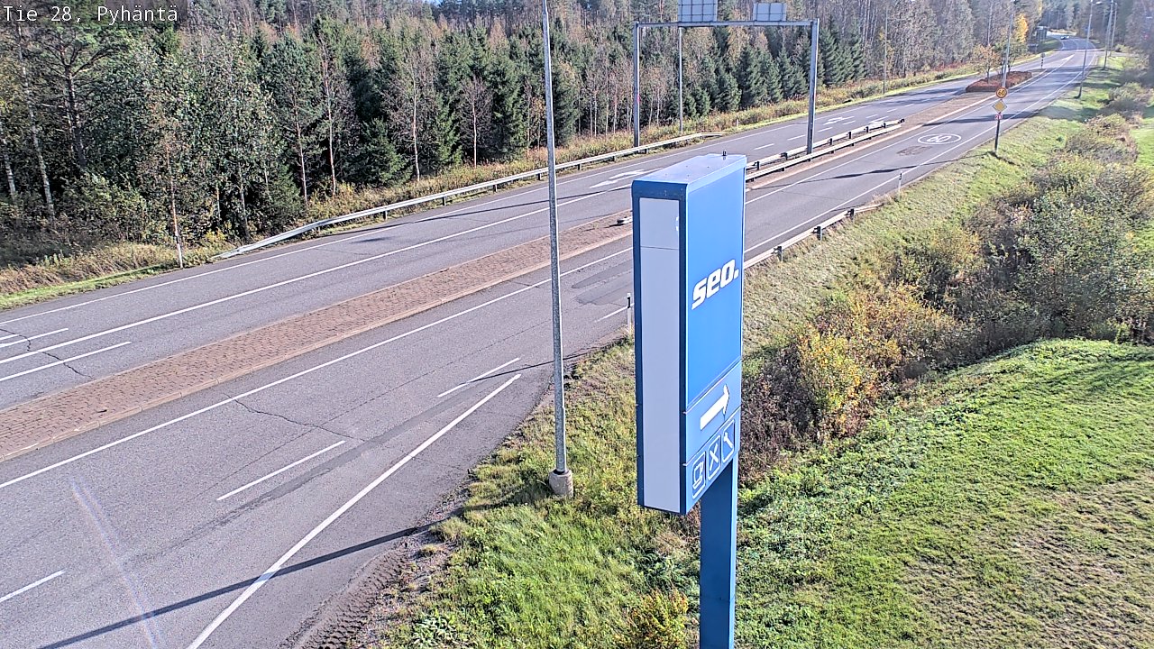 Weather Camera Image Väg 28 Pyhäntä, Pyhäntä, Pohjois-Pohjanmaa