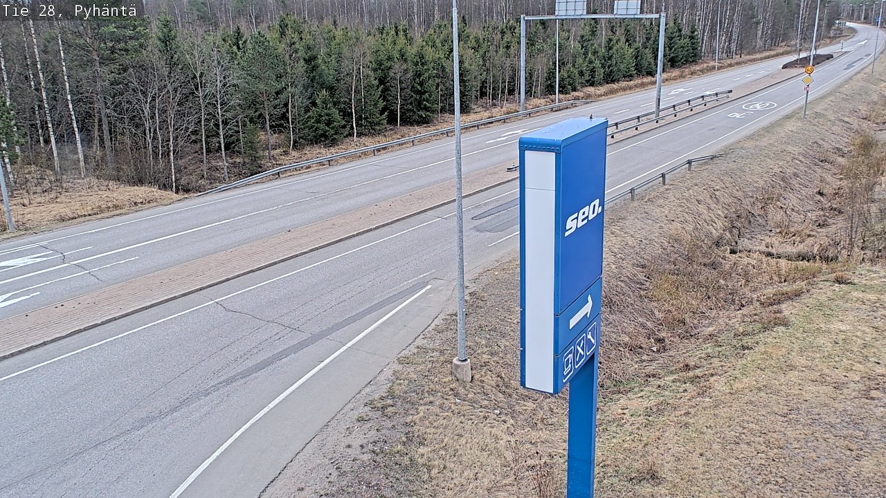 Weather Camera Image Väg 28 Pyhäntä, Pyhäntä, Pohjois-Pohjanmaa