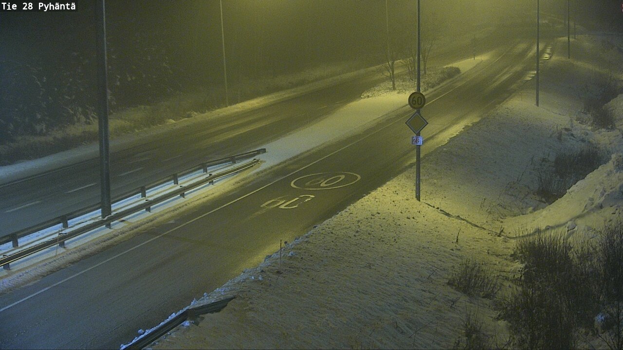 Weather Camera Image Road 28 Pyhäntä, Pyhäntä, Pohjois-Pohjanmaa