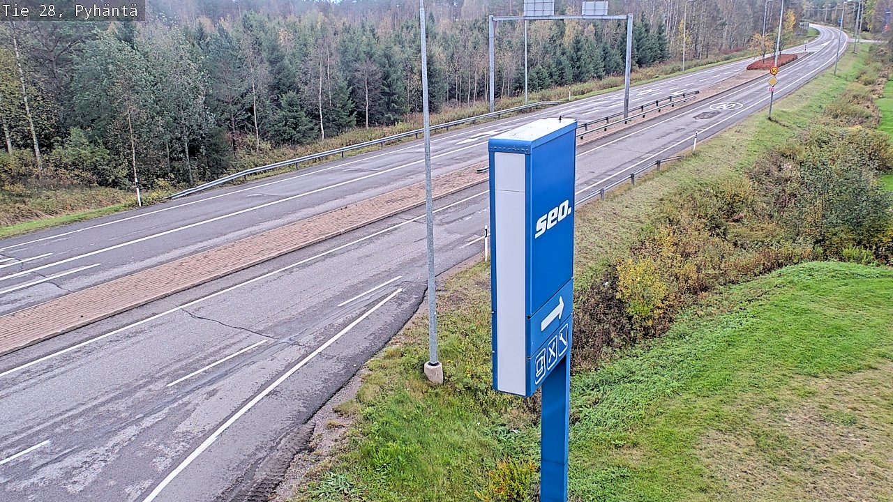 Weather Camera Image Väg 28 Pyhäntä, Pyhäntä, Pohjois-Pohjanmaa