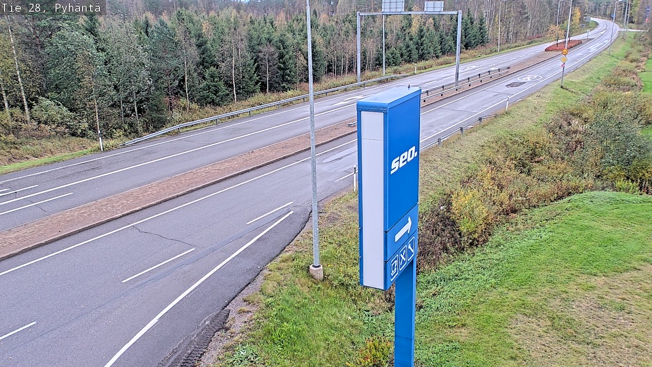 Weather Camera Image Väg 28 Pyhäntä, Pyhäntä, Pohjois-Pohjanmaa