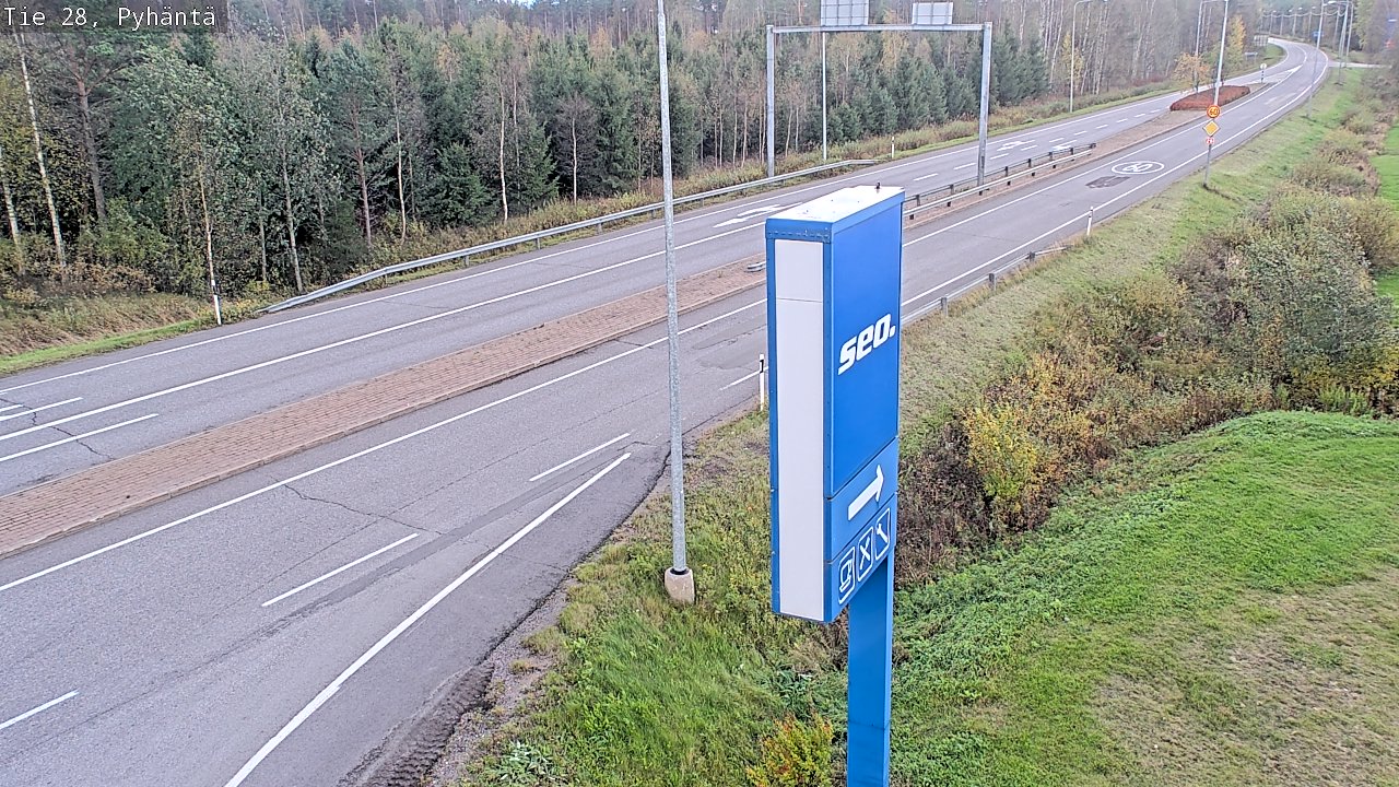 Weather Camera Image Väg 28 Pyhäntä, Pyhäntä, Pohjois-Pohjanmaa