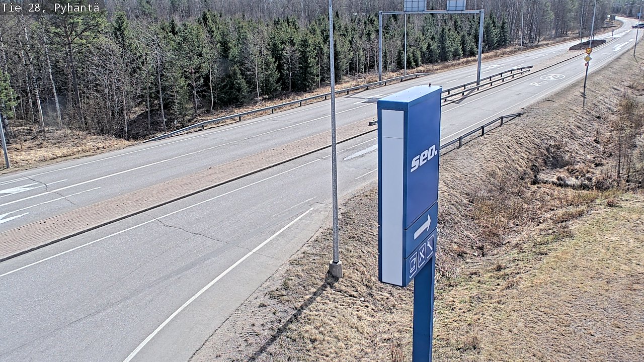 Kelikamerat Kuva Tie 28 Pyhäntä, Pyhäntä, Pohjois-Pohjanmaa