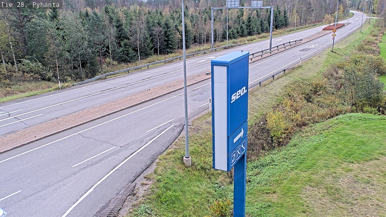 Weather Camera Image Väg 28 Pyhäntä, Pyhäntä, Pohjois-Pohjanmaa