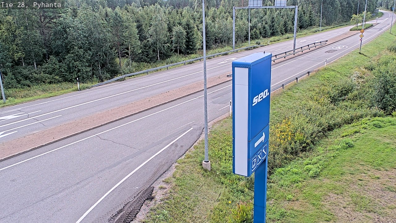 Weather Camera Image Väg 28 Pyhäntä, Pyhäntä, Pohjois-Pohjanmaa